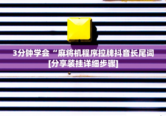 【重磅来袭】“麻将机程序控牌器!(确实真的是有遥控)-知乎