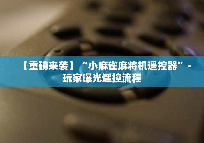 专家分析“麻将机净化吸烟灯通用遥控器”(原来确实是有遥控) 