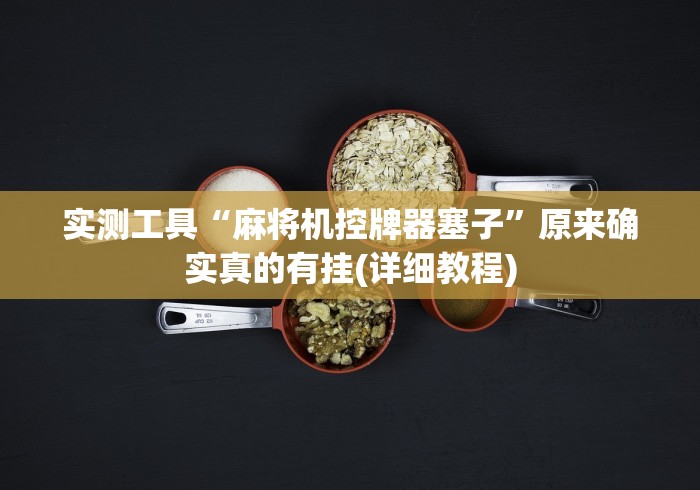 实测工具“麻将机控牌器塞子”原来确实真的有挂(详细教程)