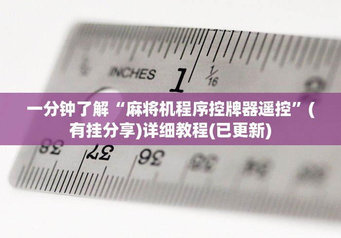 必看教程“麻将机怎么装遥控”(原来确实是有插件) 