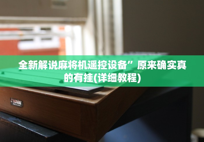 3分钟学会“只赢不输的遥控器麻将机”(详细透视教程)-哔哩哔哩