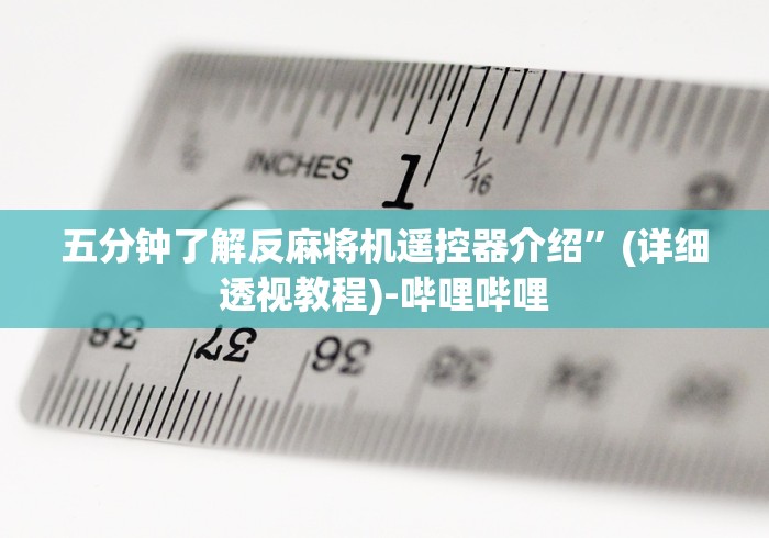 五分钟了解反麻将机遥控器介绍”(详细透视教程)-哔哩哔哩