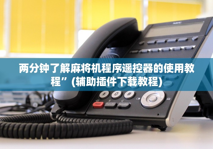 两分钟了解麻将机程序遥控器的使用教程”(辅助插件下载教程)