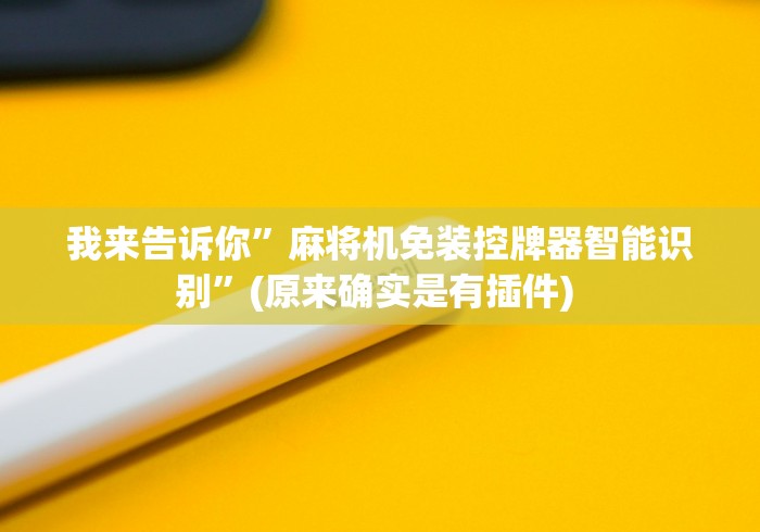 我来告诉你”麻将机免装控牌器智能识别”(原来确实是有插件) 