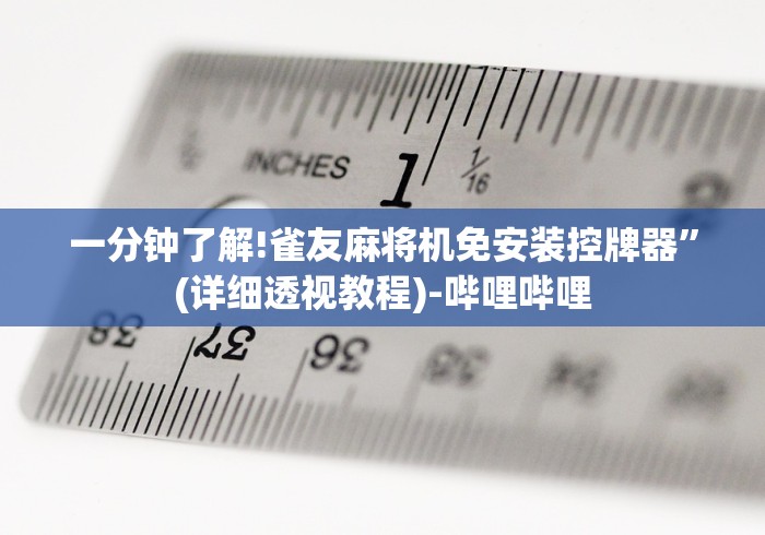 一分钟了解!雀友麻将机免安装控牌器”(详细透视教程)-哔哩哔哩 一分钟了解!雀友麻将机免安装控牌器”(详细透视教程)-哔哩哔哩