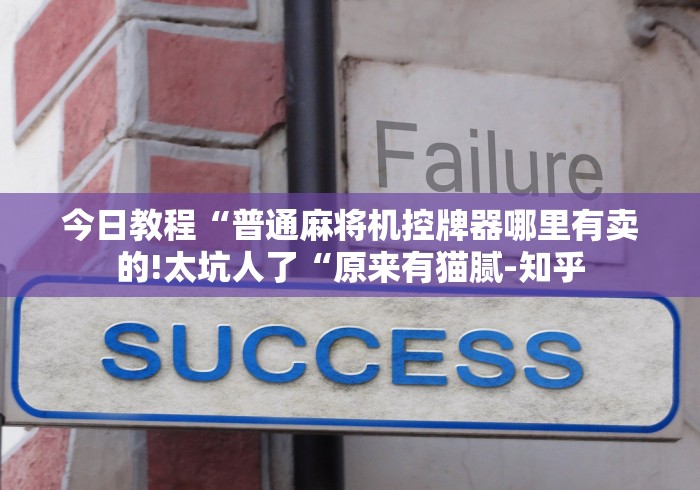 今日教程“普通麻将机控牌器哪里有卖的!太坑人了“原来有猫腻-知乎 今日教程“普通麻将机控牌器哪里有卖的!太坑人了“原来有猫腻-知乎