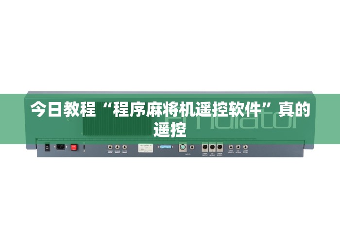 今日教程“程序麻将机遥控软件”真的遥控