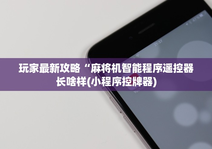 玩家最新攻略“麻将机智能程序遥控器长啥样(小程序控牌器) 玩家最新攻略“麻将机智能程序遥控器长啥样(小程序控牌器)