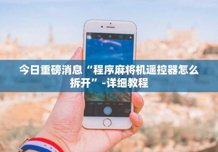今日重磅消息“程序麻将机遥控器怎么拆开”-详细教程