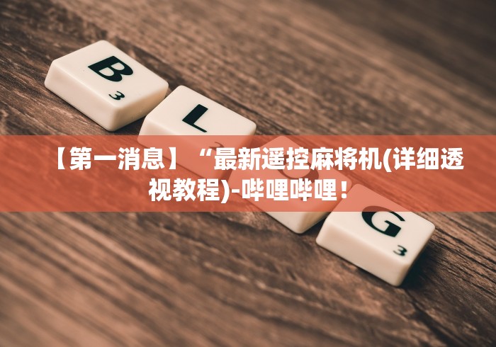 【第一消息】“最新遥控麻将机(详细透视教程)-哔哩哔哩！