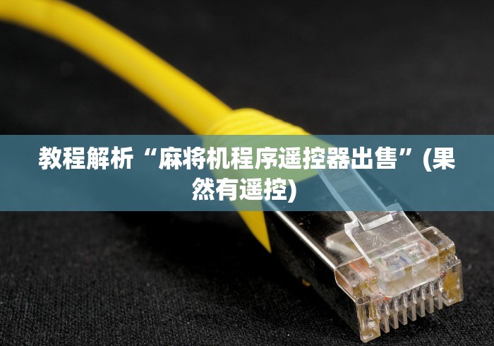 教程解析“麻将机程序遥控器出售”(果然有遥控) 