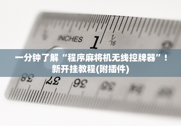 一分钟了解“程序麻将机无线控牌器”!新开挂教程(附插件) 一分钟了解“程序麻将机无线控牌器”!新开挂教程(附插件)