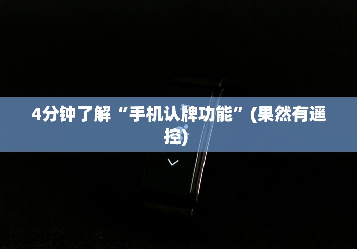 4分钟了解“手机认牌功能”(果然有遥控) 4分钟了解“手机认牌功能”(果然有遥控)