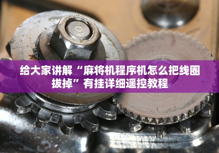 给大家讲解“麻将机程序机怎么把线圈拔掉”有挂详细遥控教程 给大家讲解“麻将机程序机怎么把线圈拔掉”有挂详细遥控教程