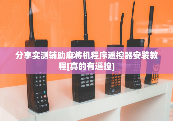 分享实测辅助麻将机程序遥控器安装教程[真的有遥控]