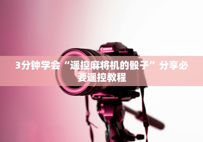 3分钟学会“遥控麻将机的骰子”分享必要遥控教程