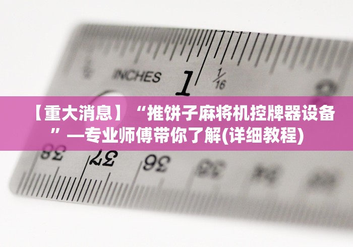 【重大消息】“推饼子麻将机控牌器设备”—专业师傅带你了解(详细教程)