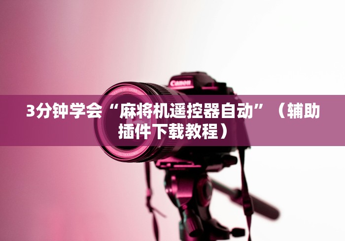 3分钟学会“麻将机遥控器自动”（辅助插件下载教程）